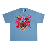 Pebble Blue valentine's day  pug Urban Heavy Tee - RanaPortraitStore