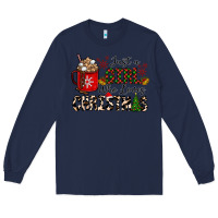 Navy just a girl who loves christmas Long Sleeve Tee - CowhideDigitalArt