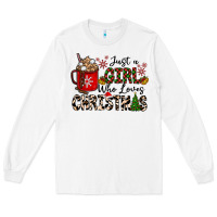 White just a girl who loves christmas Long Sleeve Tee - CowhideDigitalArt