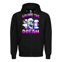 Black living the dream Zipper Hoodie - JahusDesignShop