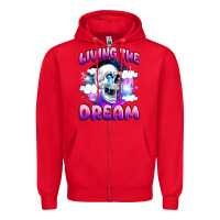 Red living the dream Zipper Hoodie - JahusDesignShop