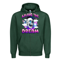 Sports Green living the dream Zipper Hoodie - JahusDesignShop