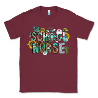 Burgundy school nurse Classic Tee - CowhideDigitalArt