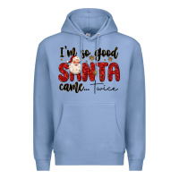 Colony Blue i m so good santa came twice Premium Hoodie - MaliasSmallBusiness
