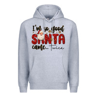 Heather Grey i m so good santa came twice Premium Hoodie - MaliasSmallBusiness