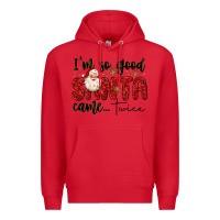 Red i m so good santa came twice Premium Hoodie - MaliasSmallBusiness