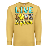 Antique Gold live love softball Premium Sweatshirt - LillyAllenDesigns