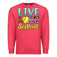 Cardinal live love softball Premium Sweatshirt - LillyAllenDesigns