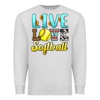 Dove Grey live love softball Premium Sweatshirt - LillyAllenDesigns