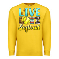 Lemon live love softball Premium Sweatshirt - LillyAllenDesigns