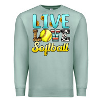 Seafoam live love softball Premium Sweatshirt - LillyAllenDesigns