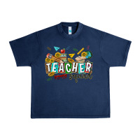 Navy western teacher squad Urban Heavy Tee - texasbilliewilder
