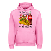 Fuchsia Pink tu eres la coquita pa mis taquitos Urban Hoodie - LillyAllenDesigns