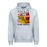 Heather Grey tu eres la coquita pa mis taquitos Urban Hoodie - LillyAllenDesigns