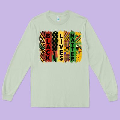 Junetheenth Black Livesmatter Brush Stroke Long Sleeve Tee Designed By Hra Design Shop