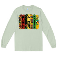 Matcha junetheenth black livesmatter brush stroke Long Sleeve Tee - HRA Design Shop