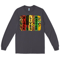 Smoke junetheenth black livesmatter brush stroke Long Sleeve Tee - HRA Design Shop