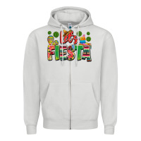 Dove Grey let's fiesta Zipper Hoodie - JahusDesignShop