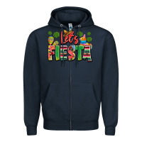 Navy let's fiesta Zipper Hoodie - JahusDesignShop