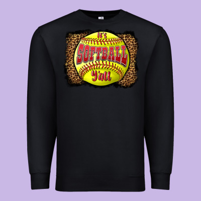 It's Softball Y'all Premium Sweatshirt Designed By Lillyallendesigns