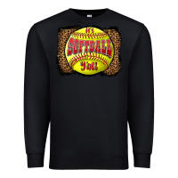 Black it's softball y'all Premium Sweatshirt - LillyAllenDesigns