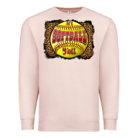 Pale Pink it's softball y'all Premium Sweatshirt - LillyAllenDesigns