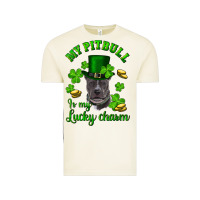 Vintage Arctic St. Patrick's Day My Pitbull Is My Lucky Charm With Hat Vintage Tee - RanaPortraitStore