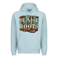 Blue Mist blame it all on my roots Premium Hoodie - NancyCooperArtShop