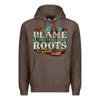 Coffee blame it all on my roots Premium Hoodie - NancyCooperArtShop