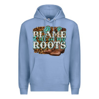 Colony Blue blame it all on my roots Premium Hoodie - NancyCooperArtShop