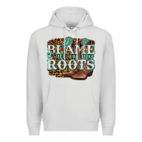 Dove Grey blame it all on my roots Premium Hoodie - NancyCooperArtShop