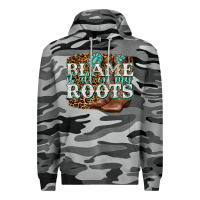 Slate Camo blame it all on my roots Premium Hoodie - NancyCooperArtShop