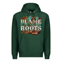 Sports Green blame it all on my roots Premium Hoodie - NancyCooperArtShop