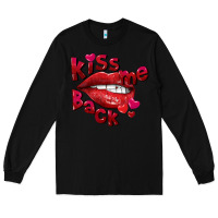 Black kiss me back Long Sleeve Tee - FaDigitalArtStudio