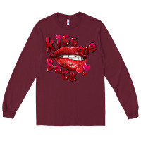 Burgundy kiss me back Long Sleeve Tee - FaDigitalArtStudio