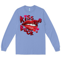 Colony Blue kiss me back Long Sleeve Tee - FaDigitalArtStudio
