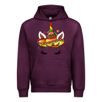 Mauve Wine unicorn and sombrero Urban Hoodie - LillyAllenDesigns