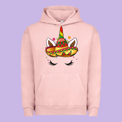 Unicorn And Sombrero Urban Hoodie Designed By Lillyallendesigns