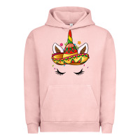 Pigment Salmon unicorn and sombrero Urban Hoodie - LillyAllenDesigns