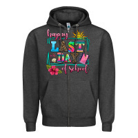Charcoal Heather happy last day of school Zipper Hoodie - AdoDesignShop
