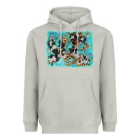 Moon Dust turquoise cowhide leopard background Heavyweight Hoodie - AdoDesignShop