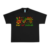 Black peace love juneteenth Urban Heavy Tee - Zillion Design Studio
