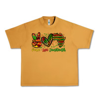 Peanut Butter peace love juneteenth Urban Heavy Tee - Zillion Design Studio