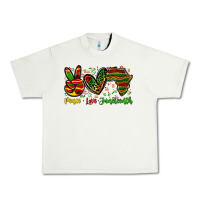 Pistachio peace love juneteenth Urban Heavy Tee - Zillion Design Studio