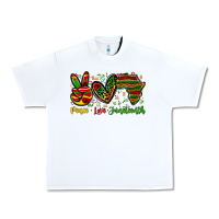White peace love juneteenth Urban Heavy Tee - Zillion Design Studio