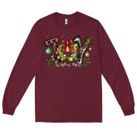 Burgundy Joy Long Sleeve Tee - CowhideDigitalArt
