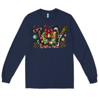 Navy Joy Long Sleeve Tee - CowhideDigitalArt