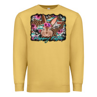 Antique Gold happy easter bunny western background Premium Sweatshirt - Jasminsmagicworld