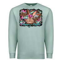 Seafoam happy easter bunny western background Premium Sweatshirt - Jasminsmagicworld