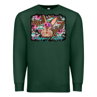 Sports Green happy easter bunny western background Premium Sweatshirt - Jasminsmagicworld